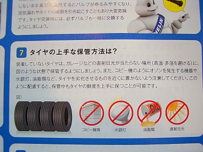 タイヤの保管