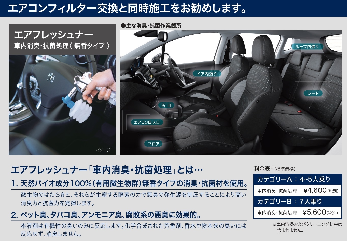 車内消臭について
