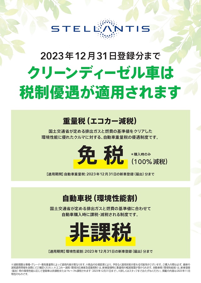 エコカー減税・免税